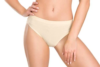 Womens Classic Comfortable Briefs Ladies Underwear Panties Knickers M-XL FG9114 Beige
