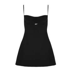 Womens Classic Flared Wired Slim Dress with Shorts Black XL Womens Classic Flared Wired Slim Dress with Shorts Black XL