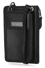 Women's Classic Phone Case Leather Crossbody Purse - Black, Black, 4.5" x 7.5" x 1.25" Women's Classic Phone Case Leather Crossbody Purse - Black, Black, 4.5" x 7.5" x 1.25"