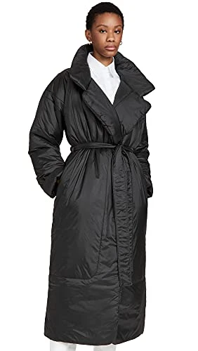 Women's Classic Sleeping Bag Coat Long, Black, XS-S