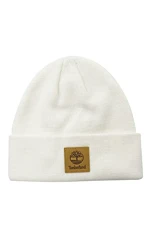 Women's Classic Tall Beanie, Cream Leather Patch, One Size Women's Classic Tall Beanie, Cream Leather Patch, One Size
