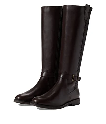 Women's Clive Stretch Knee Boot, Dark Chocolate Leather, 3.5 UK