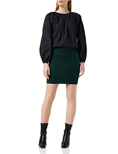 Women's Corduroy Mini Skirt, Green, 6 UK