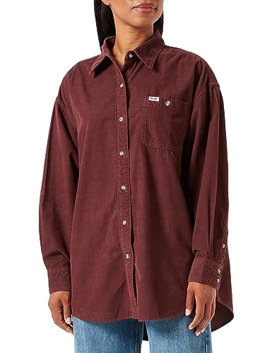 Women's Corduroy Shacket​ Shirt, Dahlia, L