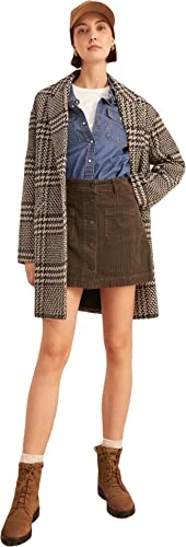 Women's Corduroy Skirt, dark khaki, M