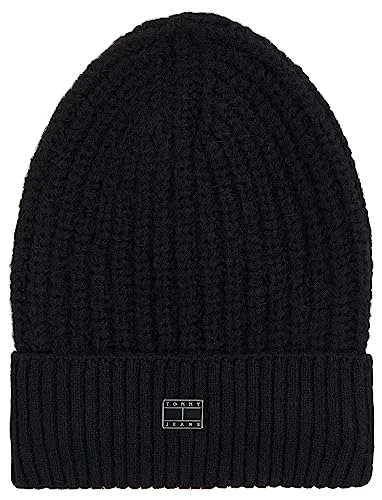 Women's Cosy Knitted Hat Winter, Multicolor (Black), One Size