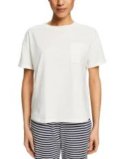 Women's Cosy Melange Sus Shirt S_SLV Pajama Top, Off White, 18 Women's Cosy Melange Sus Shirt S_SLV Pajama Top, Off White, 18