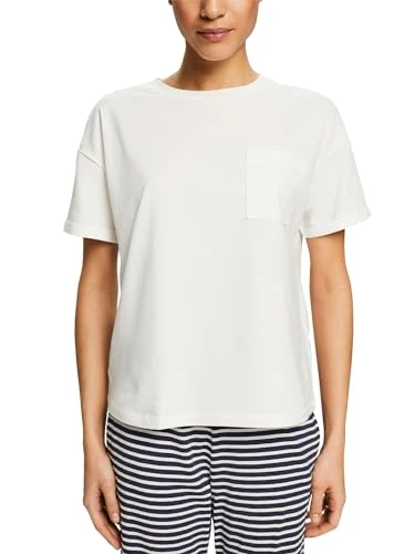 Women's Cosy Melange Sus Shirt S_SLV Pajama Top, Off White, 18
