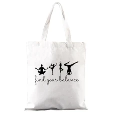 Women's Cotton Canvas Tote Bags Personalised Zumba Letter Print Tote Shopping Shopper Bag Shoulder Bag