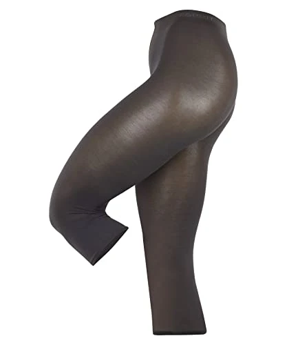 Women's Cotton Capri W LE Opaque Plain 1 Pair Leggings, Grey (Stone Grey 3988), L