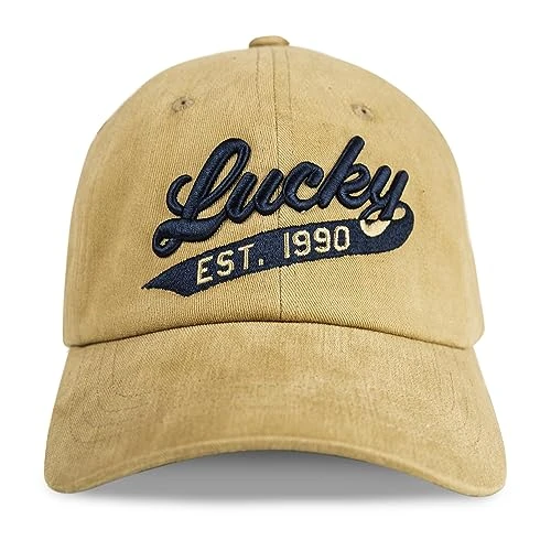Women's Cotton Embroidered Baseball Cap with Adjustable Straps for Men (One Size Fits, Gold