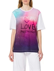 Women's Cotton Jersey T-Shirt_tarnished and Shaded Glass Panel Print, Optical White, 6 Women's Cotton Jersey T-Shirt_tarnished and Shaded Glass Panel Print, Optical White, 6
