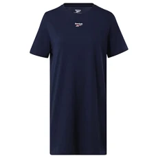 Womens Cotton T-Shirt Dress Relaxed Fit Vector Navy M Womens Cotton T-Shirt Dress Relaxed Fit Vector Navy M
