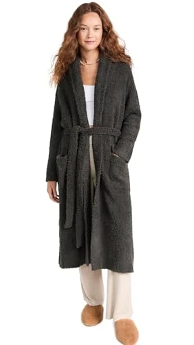 Women's CozyChic Solid Robe, Carbon, 1