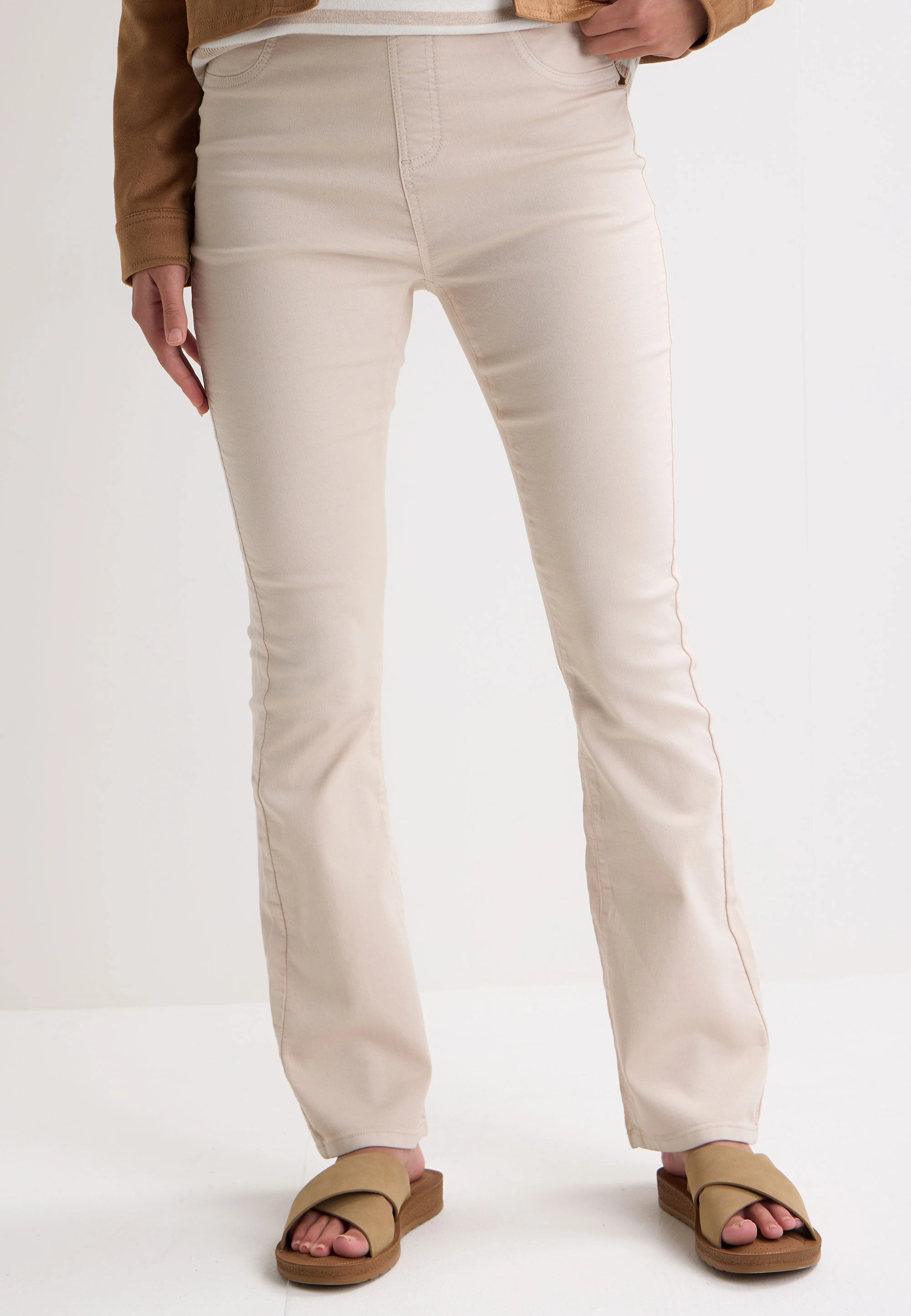 Womens Cream Kate Bootcut Jeggings