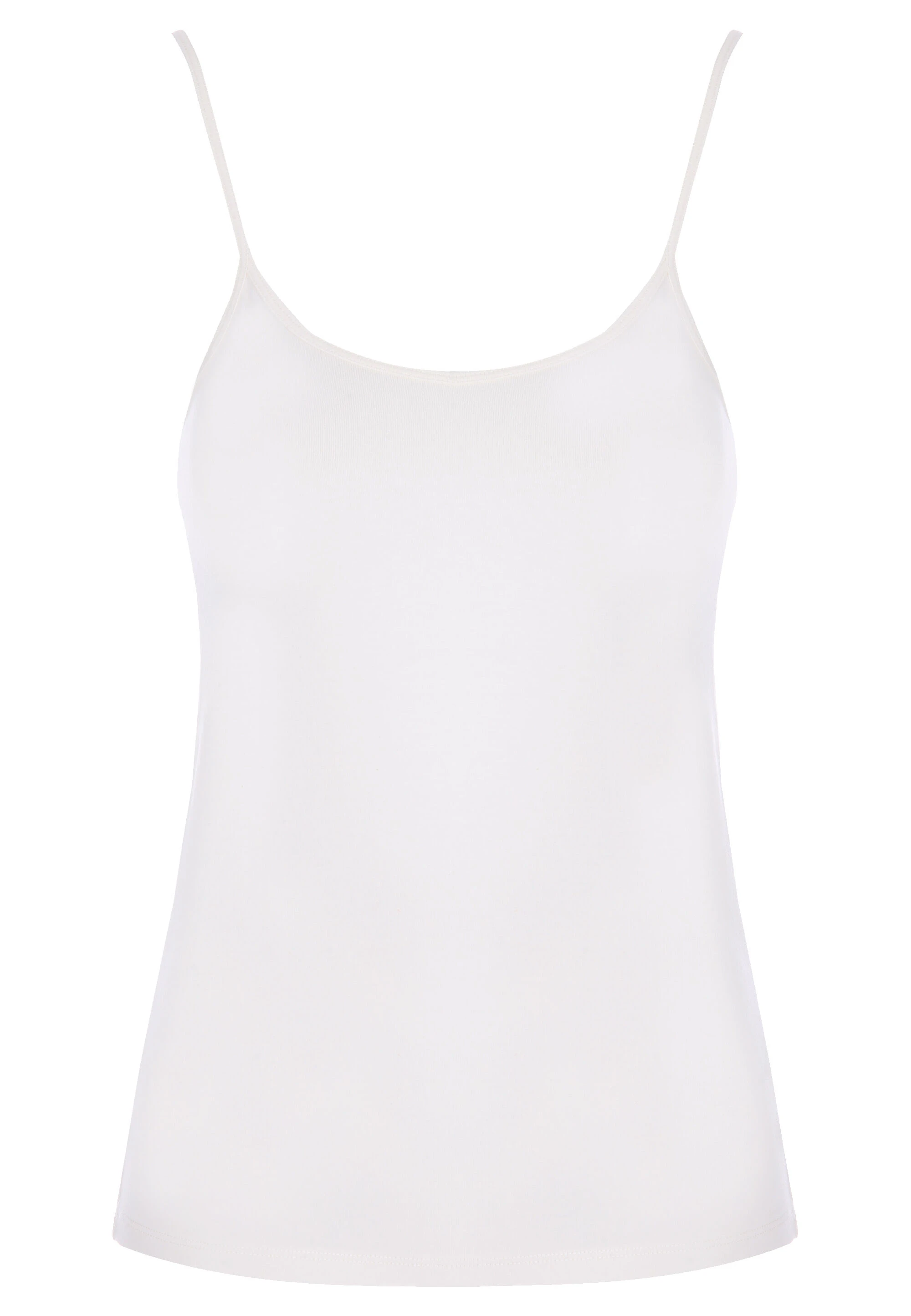 Womens Cream Plain Stretch Cami Vest
