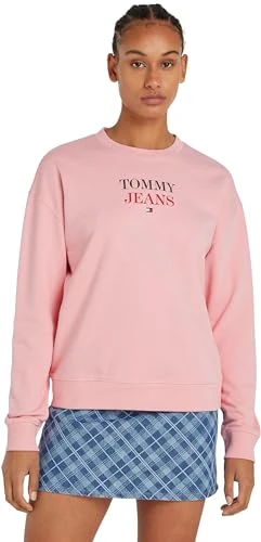 Women's Crew Neck Sweatshirt without Hood, Pink (Ballet Pink), XL