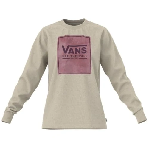 Women's Crewneck Pullover Sweatshirt, Cream/ Rose Pink, Small