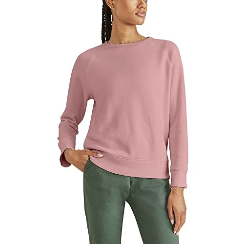 Women's Crewneck Sweatshirt Dkrs Ash Rose, (New) Ash Rose Pink (Brushed Terry), Medium