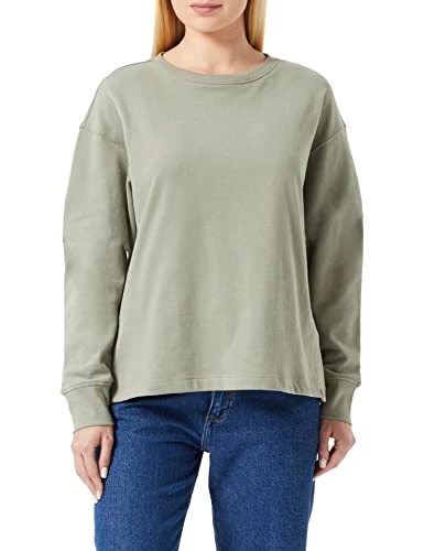 Women's Crewneck Sweatshirt Pullover Sweater, khaki, M