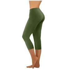 Womens Cropped Leggings Seamless Stretch Capri Yoga Pants Ladies Summer Opaque 3/4 Length Scrunch Leggings Slim Fit Plain Gym Leggings for Running Workout Sorts Womens Cropped Leggings Seamless Stretch Capri Yoga Pants Ladies Summer Opaque 3/4 Length Scrunch Leggings Slim Fit Plain Gym Leggings for Running Workout Sorts
