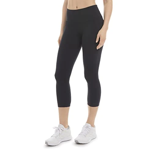 Women's Curved Contour Capri Legging, Black Salt, S