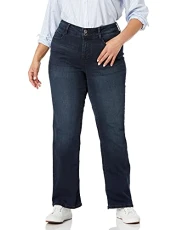 Women's Curvy Bootcut Jeans, Amaryllis, 10 Long