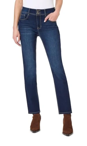 Women's Curvy Straight Mid-Rise Jeans, Bora, 12