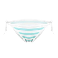Women's Cute Japanese Style Lingerie Bikini Briefs Tie Side Striped Panties Cotton Underpants Blue One Size