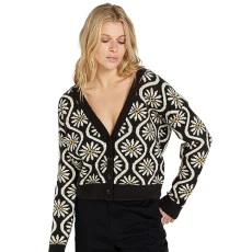 Women's Daizy Ladi Caidigan Cardigan Sweater, Vintage Black, Small Women's Daizy Ladi Caidigan Cardigan Sweater, Vintage Black, Small