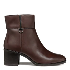 Womens Dark Brown Leather Asheel Ankle Boot ulti
