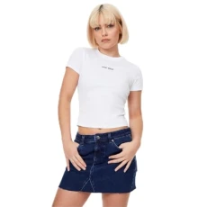 Womens Denim Mini Skirt Dark Indigo XXS