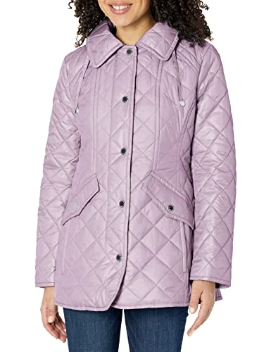 Women's Diamond Quilted Jacket, Lilac, S