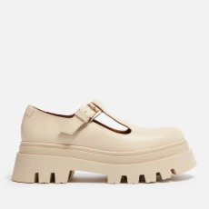 Womens Diane Leather Mary Jane Flats - White