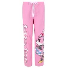Women's Disney Minnie Mouse Open Bottom Lounge Pants, Small, Pink