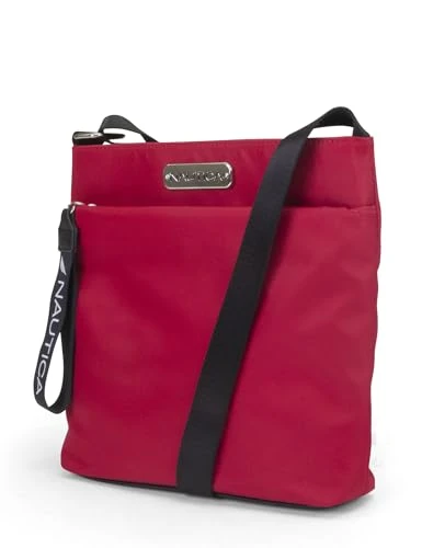 Women's Diver Nylon Small Crossbody Bag Purse with Adjustable Shoulder Strap Cross Body, Red, One Size