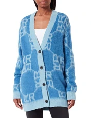 Women's Dk1456 Cardigan Sweater, Blue, S Women's Dk1456 Cardigan Sweater, Blue, S