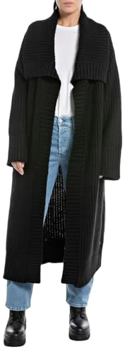 Women's DK3552.000.G23274 Cardigan Sweater, Black 098, XS