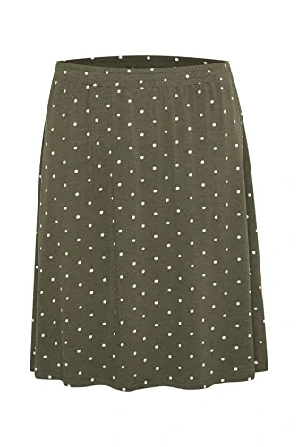 Women's Dot Skirt Above Knee Standard Swing Loose Strechy, Grape Leaf, XL
