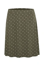 Women's Dot Skirt Above Knee Standard Swing Loose Strechy, Grape Leaf, XL