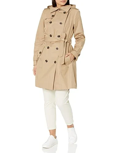 Women's Double Breasted Trench Coat, Br Khaki, XL