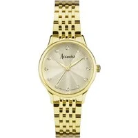 Women's Dress Diamond Champagne and Gold Watch - Gold