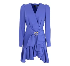 Women's Dress with Belt Brown Model Blue, See PHOTOS, 10