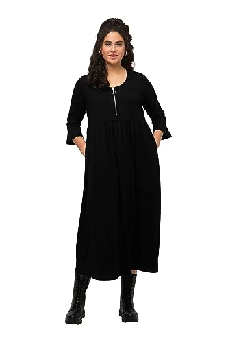 Women's Dress with Zip, Black, 20/22