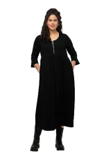 Women's Dress with Zip, Black, 20/22 Women's Dress with Zip, Black, 20/22