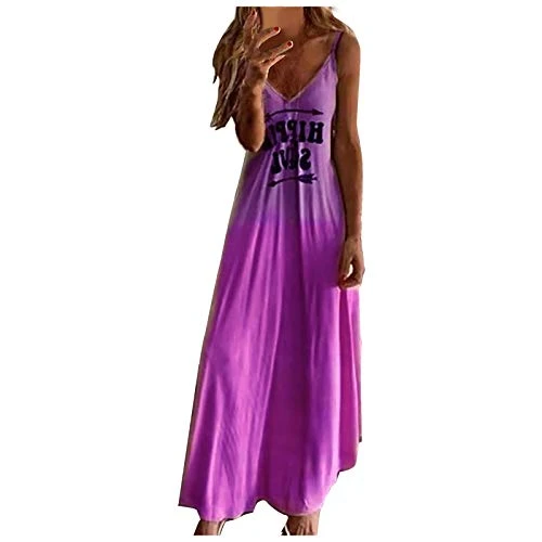 Women's Dresses Spaghetti Strap Sleeveless Home Casual Dresses Dresses Teenagers, purple, L