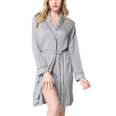 Women's Dressing Gown, Lightweight Long Sleeve Kimono Robe Bathroom Lounge Nightdress (Grey,XL) Women's Dressing Gown, Lightweight Long Sleeve Kimono Robe Bathroom Lounge Nightdress (Grey,XL)