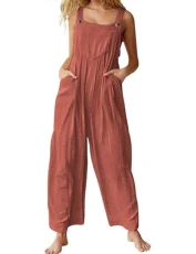 Women's Dungarees Casual Loose Bib Overalls Boho Floral Wide Leg Jumpsuits with Pockets XL PQ2 UK RUST Women's Dungarees Casual Loose Bib Overalls Boho Floral Wide Leg Jumpsuits with Pockets XL PQ2 UK RUST