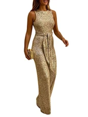 Women's Dungarees Vintage Printed Loose Casual Baggy Sleeveless Overall Long Jumpsuit Playsuit Trousers Pants Dungarees Gold 6 Women's Dungarees Vintage Printed Loose Casual Baggy Sleeveless Overall Long Jumpsuit Playsuit Trousers Pants Dungarees Gold 6