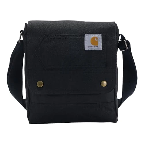 Women's, Durable, Adjustable Bag with Flap Closure, Everyday Crossbody Snap (Black), One Size